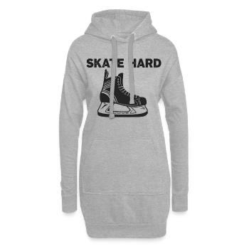 Eishockey Puck Action Schlittschuh Hockey Sport - Hoodie-Kleid - Grau meliert - Vorne