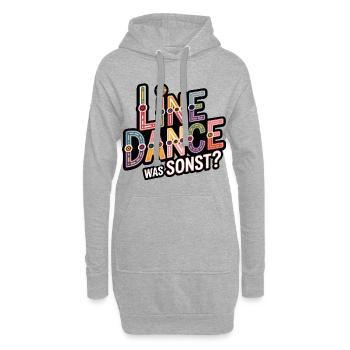 Line Dance Was Sonst? - Hoodie-Kleid - Grau meliert - Vorne