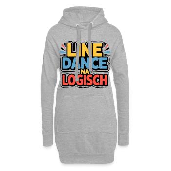 Line Dance Logisch - Hoodie-Kleid - Grau meliert - Vorne