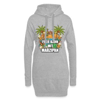 Dicton de la bière - Sweat-shirt à capuche long Femme - gris chiné - Devant