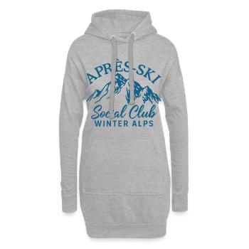 Apres Ski Social Club Winter Alps - Hoodie-Kleid - Grau meliert - Vorne