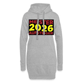 Champion et équipe promue 2026 - Sweat-shirt à capuche long Femme - gris chiné - Devant