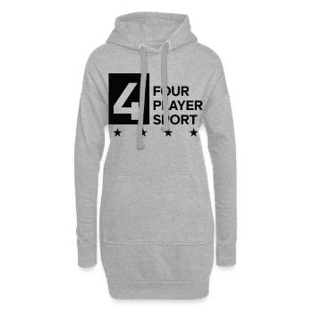4 Équipe sportive à quatre joueurs Tenue Padel Tennis - Sweat-shirt à capuche long Femme - gris chiné - Devant