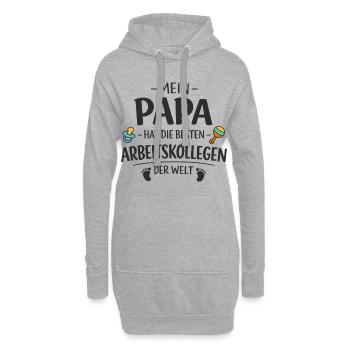 Papa Beste Kollegen Geburt Geschenk Baby - Hoodie-Kleid - Grau meliert - Vorne