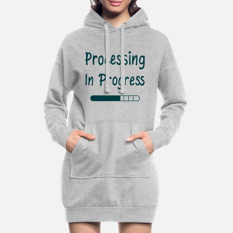 Processing In Progress Loading Bar Statement Hoodie Dress