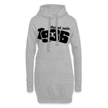 Dabei seit 1936 - Hoodie-Kleid - Grau meliert - Vorne