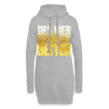 Tirol Des Bier schmeckt better - Hoodie-Kleid - Grau meliert - Vorne