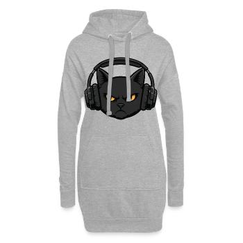 Headset Alpha Cat Music Kopfhörer - Hoodie-Kleid - Grau meliert - Vorne