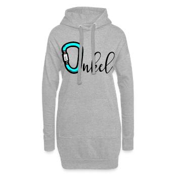 Camping Klettern Onkel - Hoodie-Kleid - Grau meliert - Vorne
