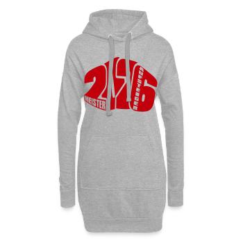 Champion et équipe promue 2026 - Sweat-shirt à capuche long Femme - gris chiné - Devant