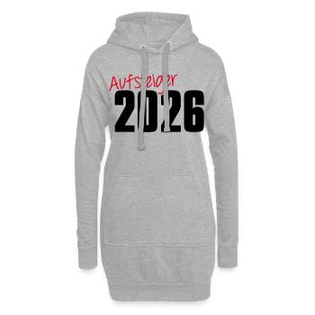 Aufsteiger 2026 Aufstieg - Hoodie-Kleid - Grau meliert - Vorne