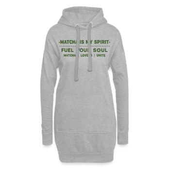 Le matcha est mon énergie spirituelle pour votre âme Amoureux du matcha - Sweat-shirt à capuche long Femme - gris chiné - Devant