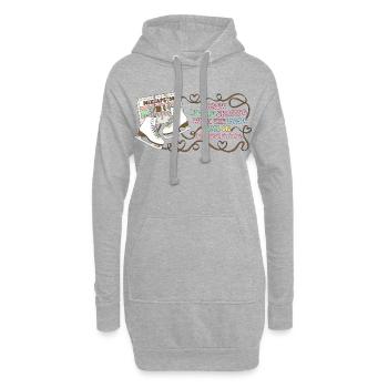 Eiskunstlauf Kassette 90er Nostalgie - Hoodie-Kleid - Grau meliert - Vorne