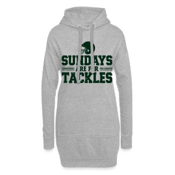 Sundays are for Tackles Football Fan Sport - Hoodie-Kleid - Grau meliert - Vorne