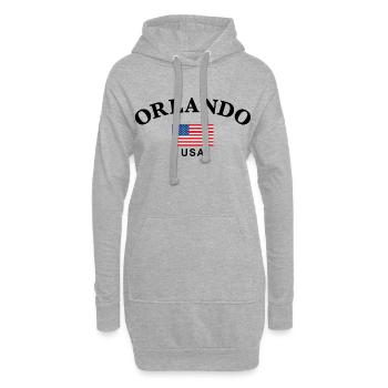 Orlando, USA - Hoodie-Kleid - Grau meliert - Vorne