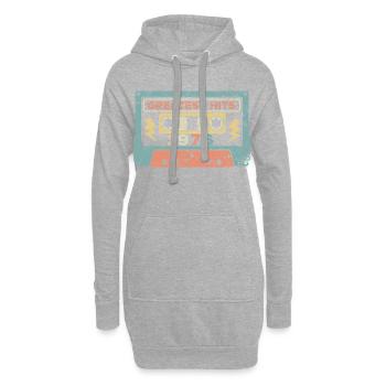 Vintage 1976 - Hoodie-Kleid - Grau meliert - Vorne