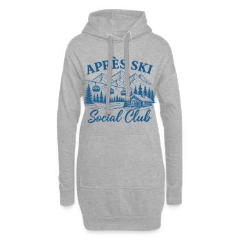 Club social d’après-ski - Sweat-shirt à capuche long Femme - gris chiné - Devant