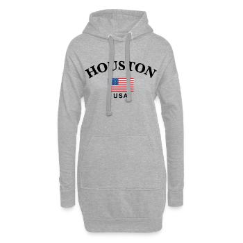Houston, USA - Hoodie-Kleid - Grau meliert - Vorne