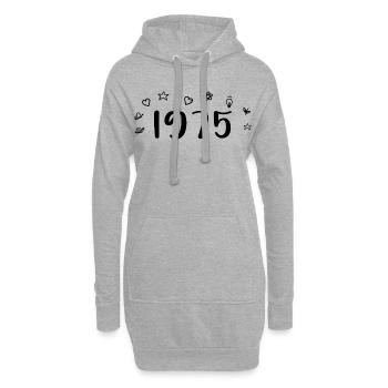 1975 Jubiläum 1975 Retro 1975 - Hoodie-Kleid - Grau meliert - Vorne
