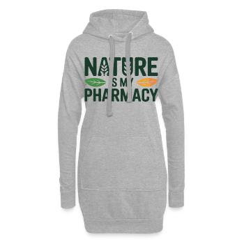Naturheilkunde Nature ist mein Pharmazeutischer Fachmann - Hoodie-Kleid - Grau meliert - Vorne