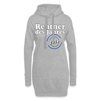 Rentner des Jahres 2026 - Hoodie-Kleid - Grau meliert - Vorne