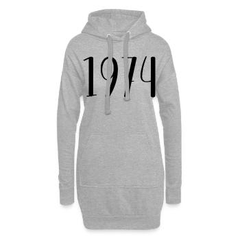 1974 - Hoodie-Kleid - Grau meliert - Vorne