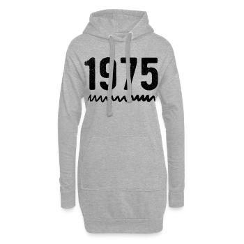 1975 Jubiläum 1975 Retro 1975 - Hoodie-Kleid - Grau meliert - Vorne
