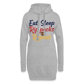 Eat Sleep Rip Packs Wiederholender Sammelkarten-Sammler - Hoodie-Kleid - Grau meliert - Vorne