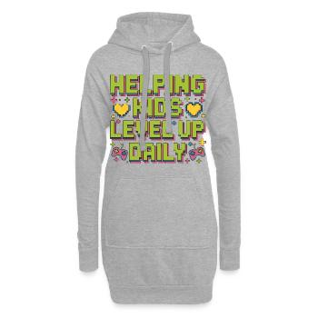 Ergothérapie pédiatrique aidant les enfants à monter de niveau en ergothérapie scolaire - Sweat-shirt à capuche long Femme - gris chiné - Devant