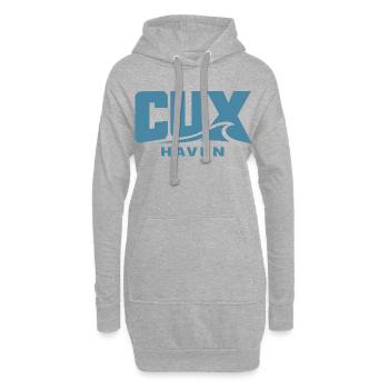 Cux Haven Küstenwelle für Cuxhaven Fans - Hoodie-Kleid - Grau meliert - Vorne