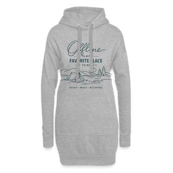 Le monde hors ligne est mon endroit préféré - le camping - Sweat-shirt à capuche long Femme - gris chiné - Devant