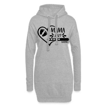 Mama 2027 loading - Hoodie-Kleid - Grau meliert - Vorne