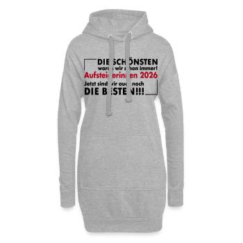 De beaux espoirs 2026 - Sweat-shirt à capuche long Femme - gris chiné - Devant