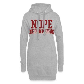 Non, pas aujourd’hui, design de citation drôle - Sweat-shirt à capuche long Femme - gris chiné - Devant