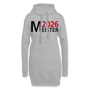 Meister 2026 Meisterschaft - Hoodie-Kleid - Grau meliert - Vorne