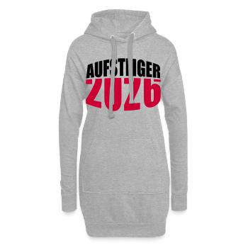 Aufsteiger 2026 Aufstieg - Hoodie-Kleid - Grau meliert - Vorne