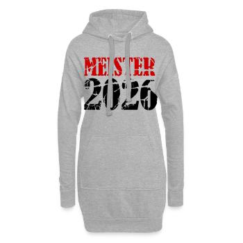 Meister 2026 Meisterschaft - Hoodie-Kleid - Grau meliert - Vorne