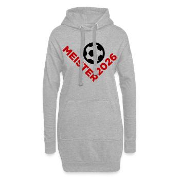Meister 2026 Meisterschaft - Hoodie-Kleid - Grau meliert - Vorne