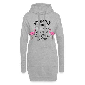 Apparemment, on est un problème quand on est ensemble - Sweat-shirt à capuche long Femme - gris chiné - Devant