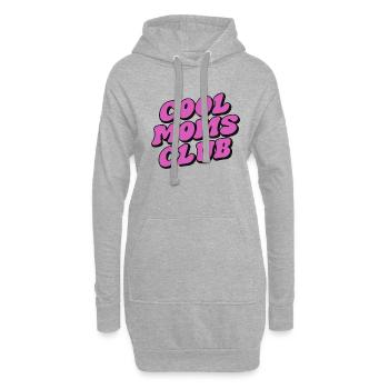 Club des mamans cool fête des mères - Sweat-shirt à capuche long Femme - gris chiné - Devant