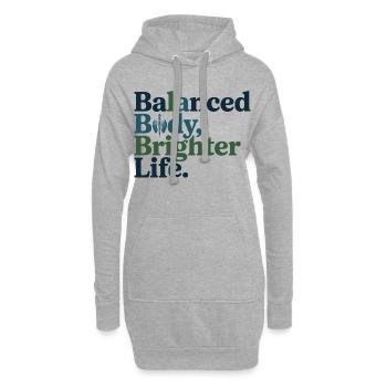 Osteopath Balanced Body Brighter Life Professional - Hoodie-Kleid - Grau meliert - Vorne