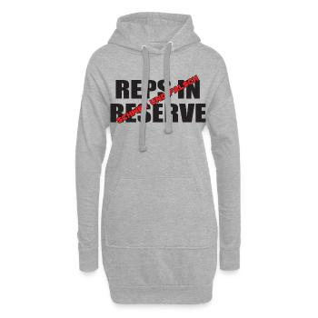 Reps_in_Reserve_Schwer_und_falsch_bodybuilding_ - Hoodie-Kleid - Grau meliert - Vorne