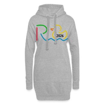 Rente 2026 - Ruhestand - Pension - Hoodie-Kleid - Grau meliert - Vorne