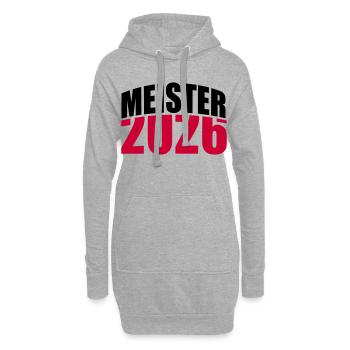 Meister 2026 Meisterschaft - Hoodie-Kleid - Grau meliert - Vorne