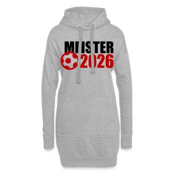 Meister 2026 Meisterschaft - Hoodie-Kleid - Grau meliert - Vorne
