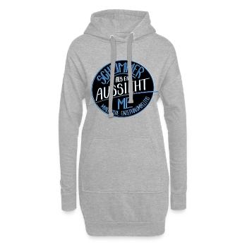 Schlimmer als es aussieht, ME - Hoodie-Kleid - Grau meliert - Vorne