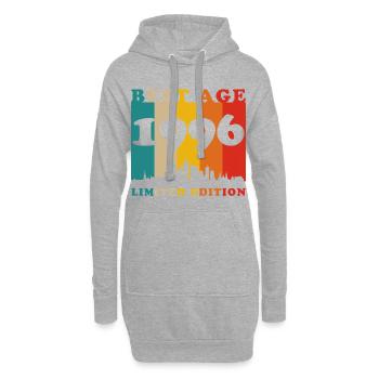 1996 Vintage Cadeau D'anniversaire Homme Femme - Sweat-shirt à capuche long Femme - gris chiné - Devant