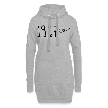 1967 Jubiläum 1967 Rückblick 1967 - Hoodie-Kleid - Grau meliert - Vorne