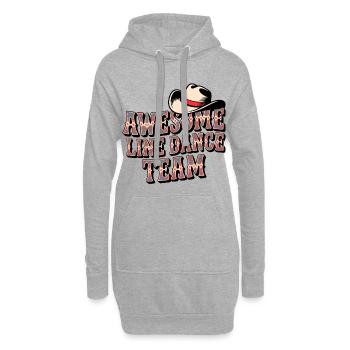 Awesome Line Dance Team - Hoodie-Kleid - Grau meliert - Vorne