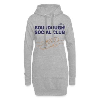 Ère de la boulangerie locale du pain au Pain Social Club du Pain Au Levain - Sweat-shirt à capuche long Femme - gris chiné - Devant